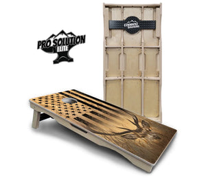 Light Wood Deer & Fish Cornhole Boards - Pro Solution Elite Series by Cornhole Solutions, custom cornhole board detail photo 4