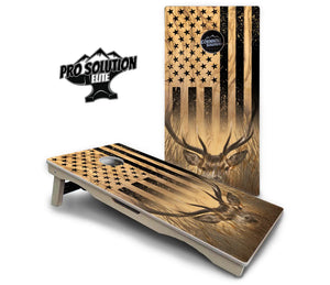 Light Wood Deer & Fish Cornhole Boards - Pro Solution Elite Series by Cornhole Solutions, custom cornhole board detail photo 5
