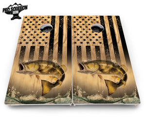 Light Wood Deer & Fish Cornhole Boards - Pro Solution Elite Series by Cornhole Solutions, custom cornhole board detail photo 12