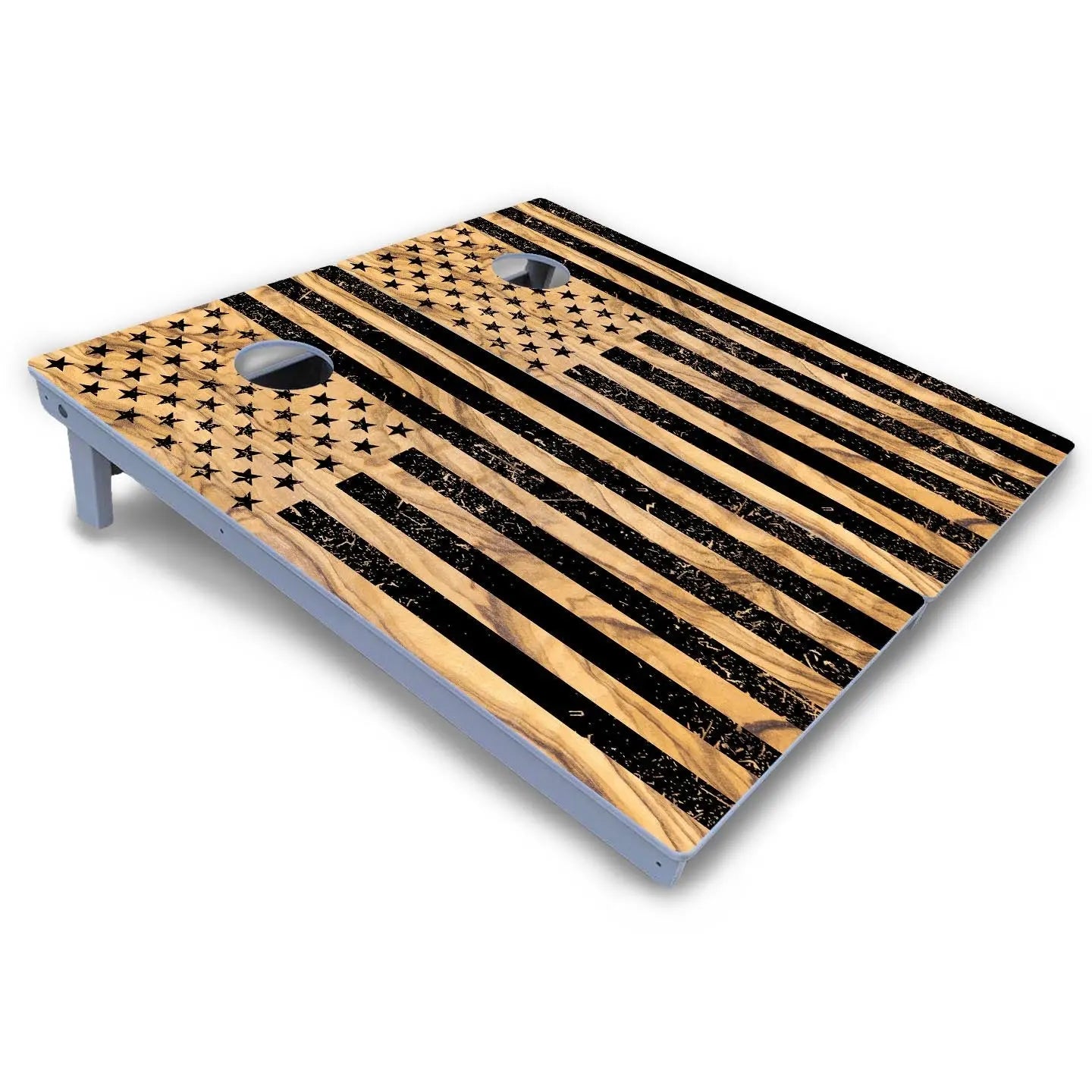 Light Wood Flag Cornhole Boards - All Weather Series by Cornhole Solutions, custom cornhole board detail photo 3