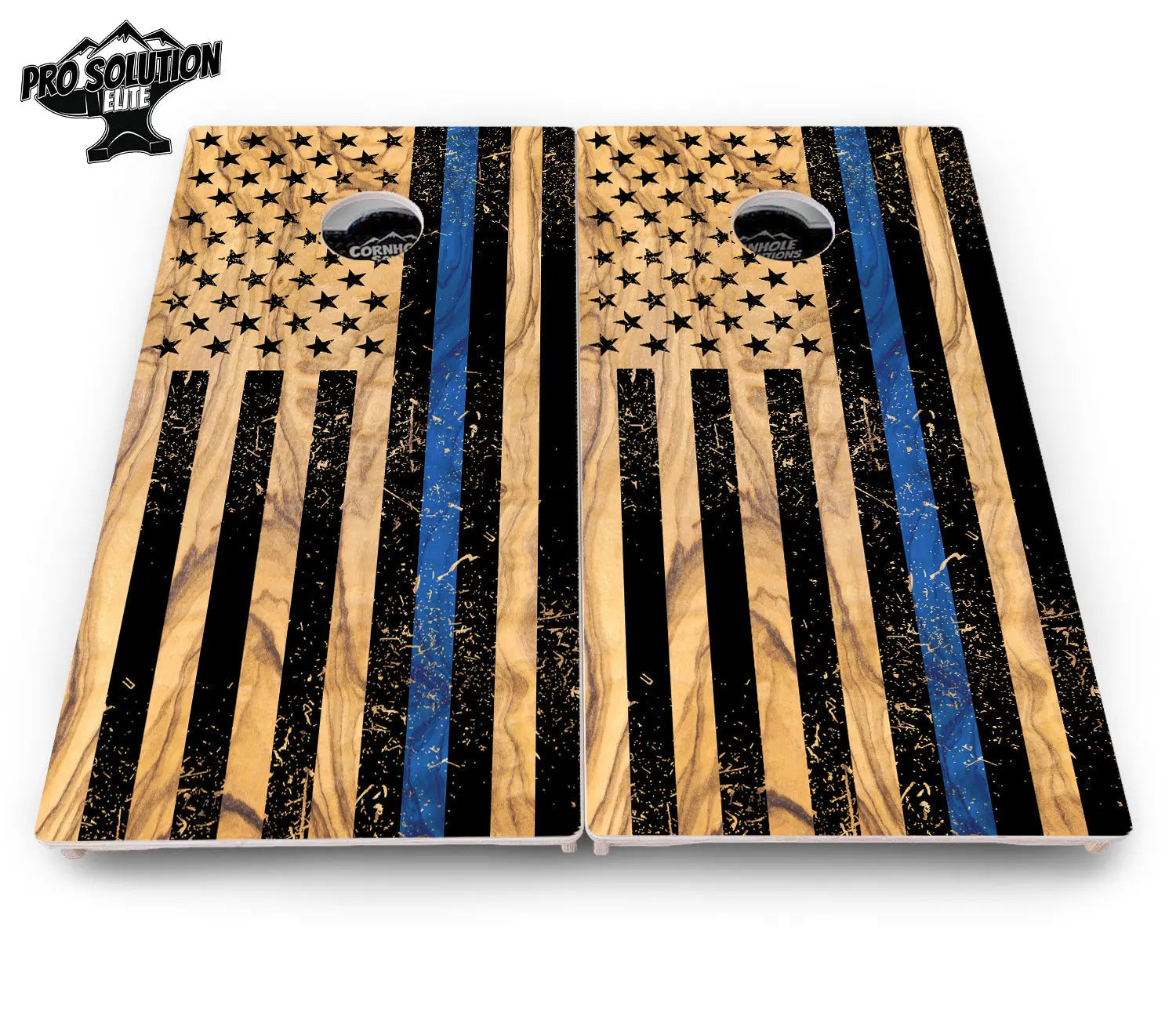 Light Wood Flag Cornhole Boards - Pro Solution Elite Series Cornhole Solutions