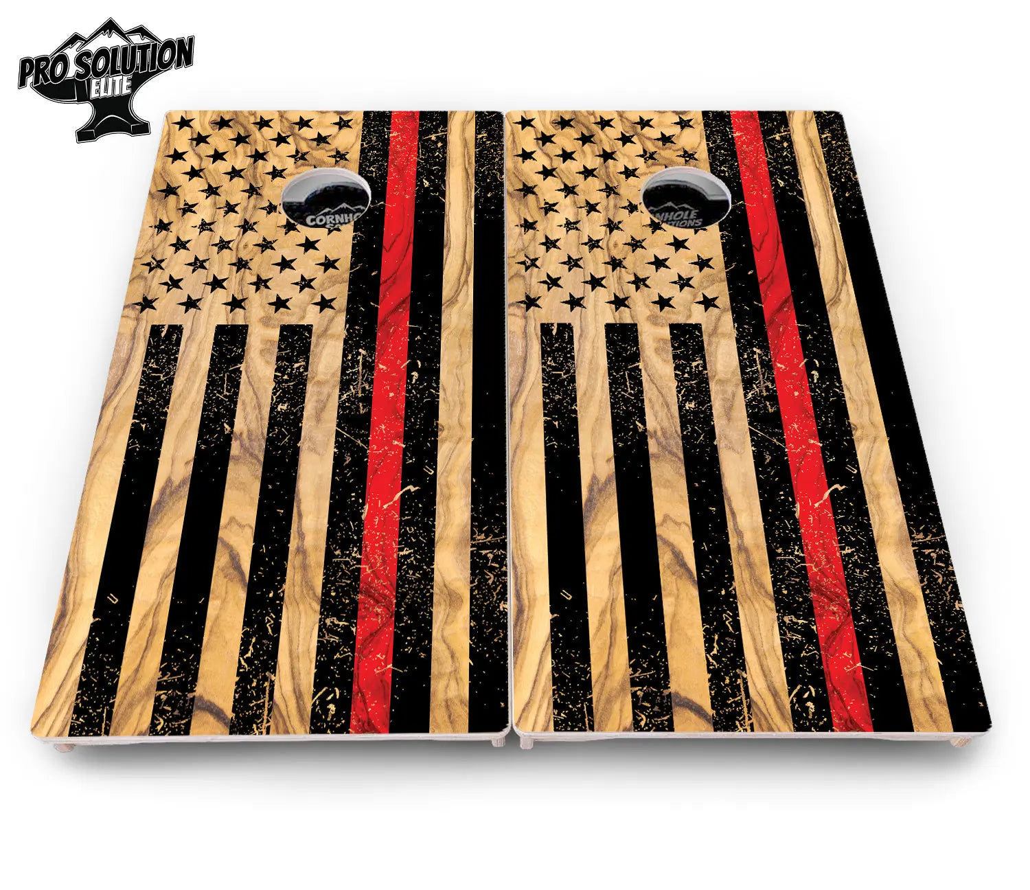Light Wood Flag Cornhole Boards - Pro Solution Elite Series Cornhole Solutions