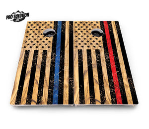 Light Wood Flag Cornhole Boards - Pro Solution Lite Series by Cornhole Solutions, custom cornhole board detail photo 2