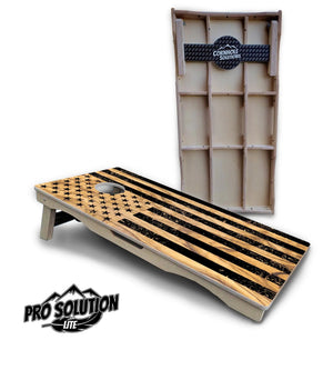 Light Wood Flag Cornhole Boards - Pro Solution Lite Series by Cornhole Solutions, custom cornhole board detail photo 7