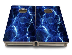 Lightning - Mini Cornhole Board Set (12" x 24") with 8 Mini Bags by Cornhole Solutions, custom cornhole board detail photo 4