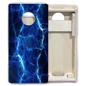 Lightning - Mini Cornhole Board Set (12" x 24") with 8 Mini Bags by Cornhole Solutions, custom cornhole board detail photo 6