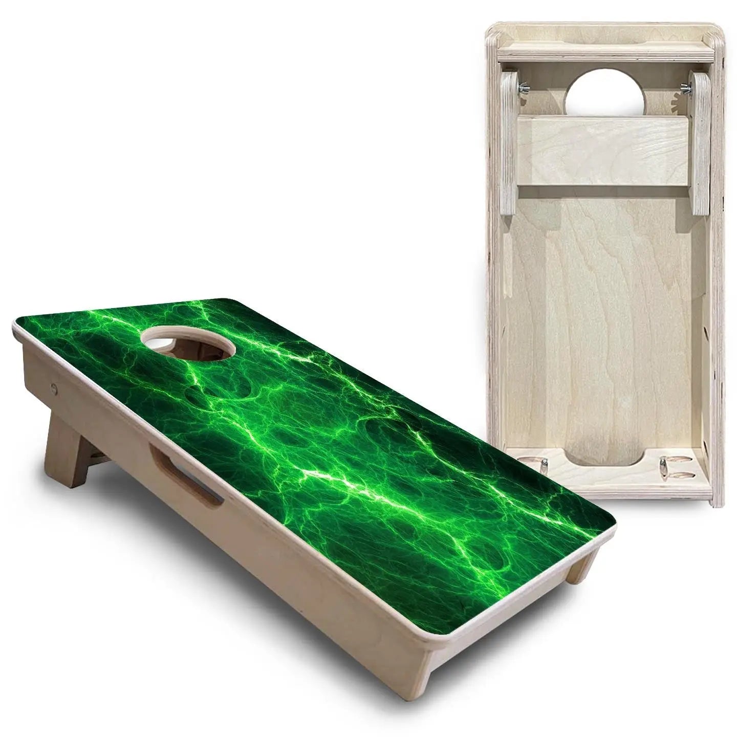 Lightning - Mini Cornhole Board Set (12" x 24") with 8 Mini Bags by Cornhole Solutions, custom cornhole board detail photo 11