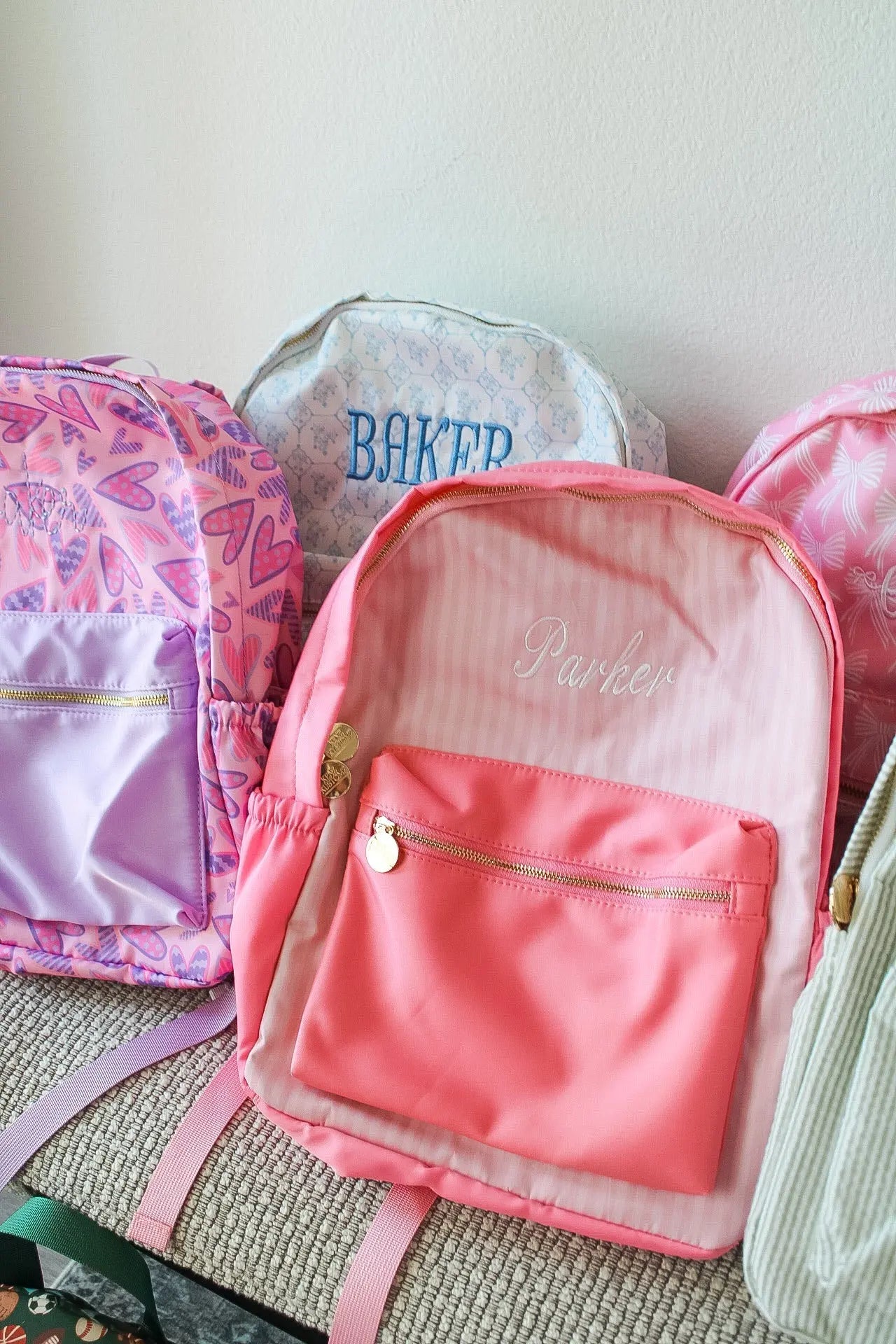 Lilac Hearts Backpack KenzKustomz