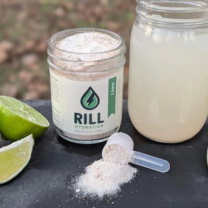 Lime Rill clean hydration drink mix 30 serving jar by Rill Hydration