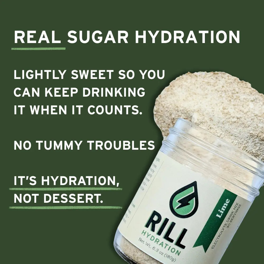 Lime Rill electrolyte drink mix with real fruit and trace minerals