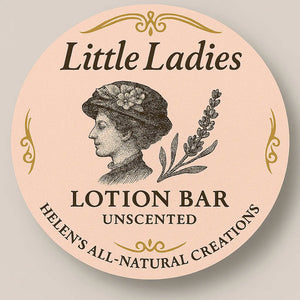 Little Lady Lotion Bar Unscented by Helen's All Natural Creations, scented candle detail photo 2