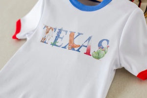 Little Texan Organic Cotton Kids Tshirt by Nola Tawk, Southern lifestyle apparel detail photo 3