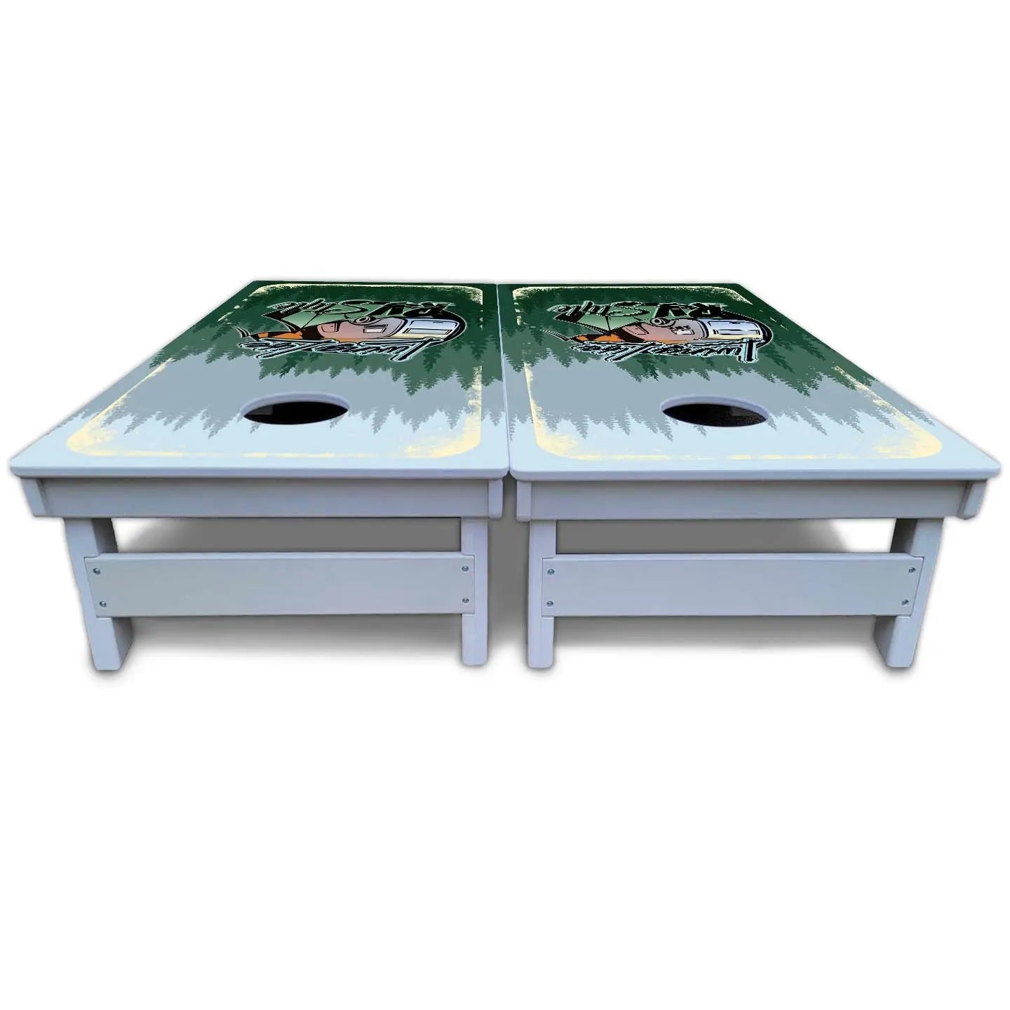 Living Life RV Style Cornhole Boards - All Weather Series by Cornhole Solutions, custom cornhole board detail photo 6