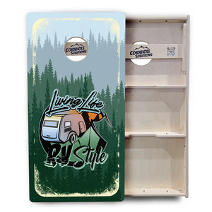 Living Life RV Style Cornhole Boards - Professional Tournament Series