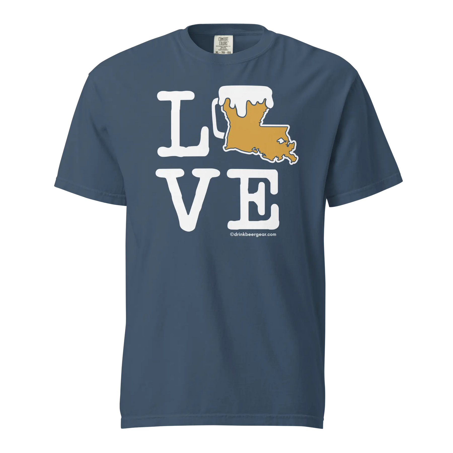 Louisiana Beer Mug Tee – LOVE - COMFORT COLORS BRAND TEE Drink Beer Gear