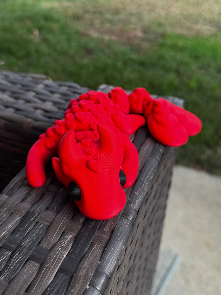 Love Dragon 3D Printed Fidget Toy | Valentine Fantasy Sensory Toy
