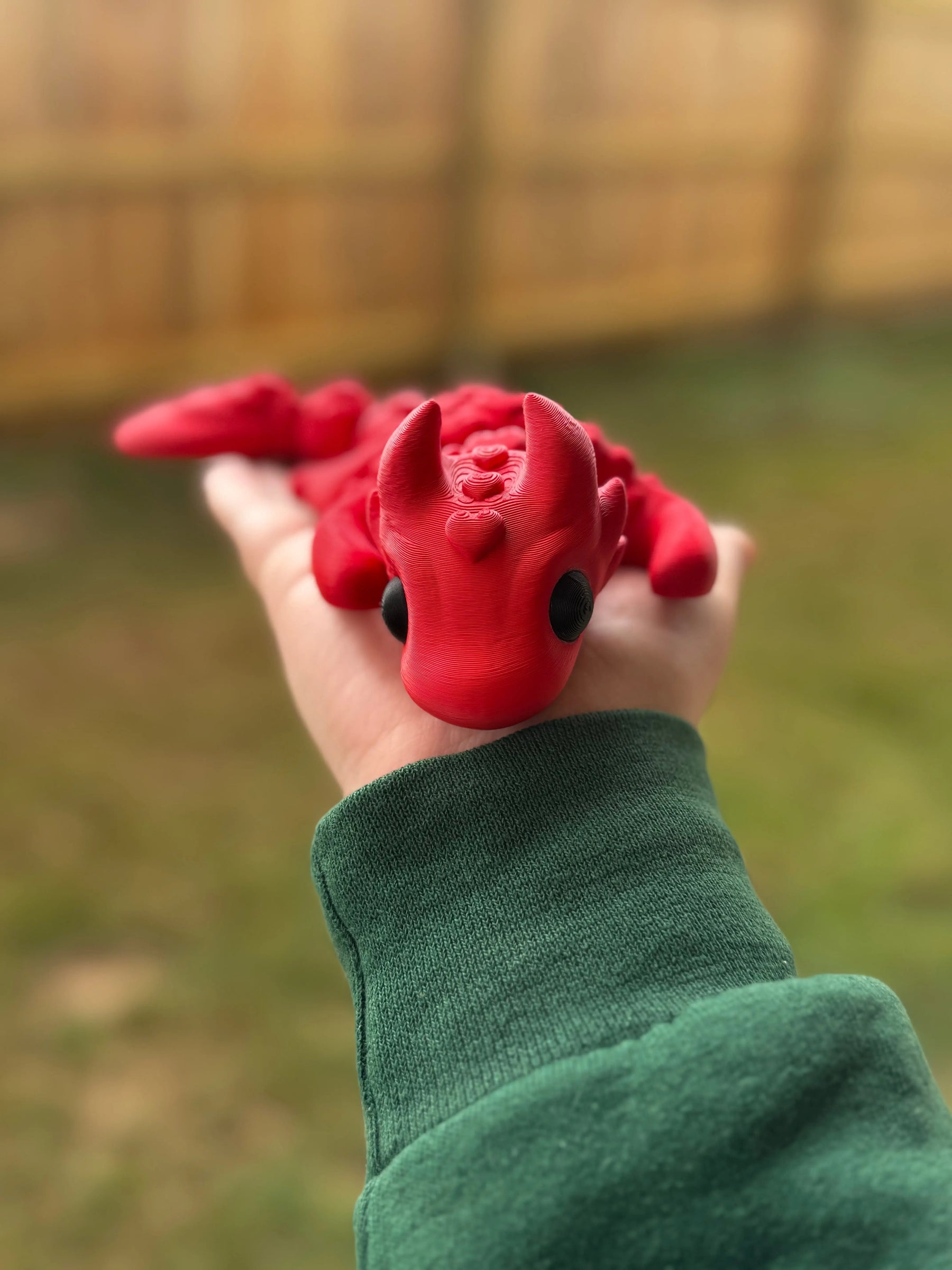 Love Dragon 3D Printed Fidget Toy | Valentine Fantasy Sensory Toy by Mushroom Lady Co, paper gift detail photo 5