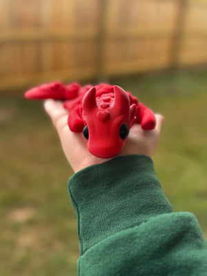 Love Dragon 3D Printed Fidget Toy | Valentine Fantasy Sensory Toy by Mushroom Lady Co, paper gift detail photo 5