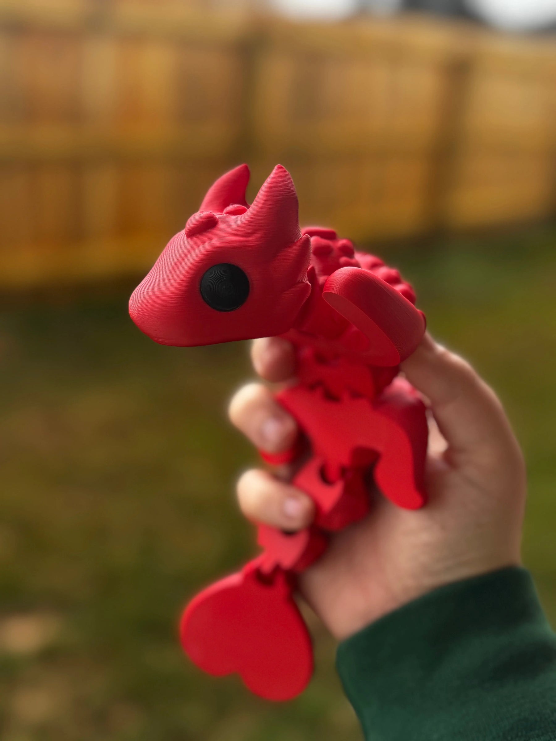 Love Dragon 3D Printed Fidget Toy | Valentine Fantasy Sensory Toy by Mushroom Lady Co, paper gift detail photo 7