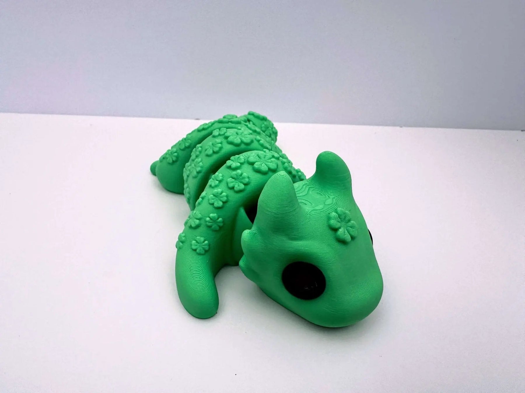 Lucky Dragon 3D Printed Fidget Toy | Shamrock Fantasy Sensory Toy by Mushroom Lady Co, paper gift detail photo 2