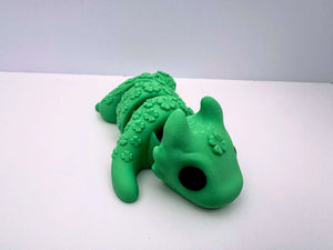 Lucky Dragon 3D Printed Fidget Toy | Shamrock Fantasy Sensory Toy by Mushroom Lady Co, paper gift detail photo 2