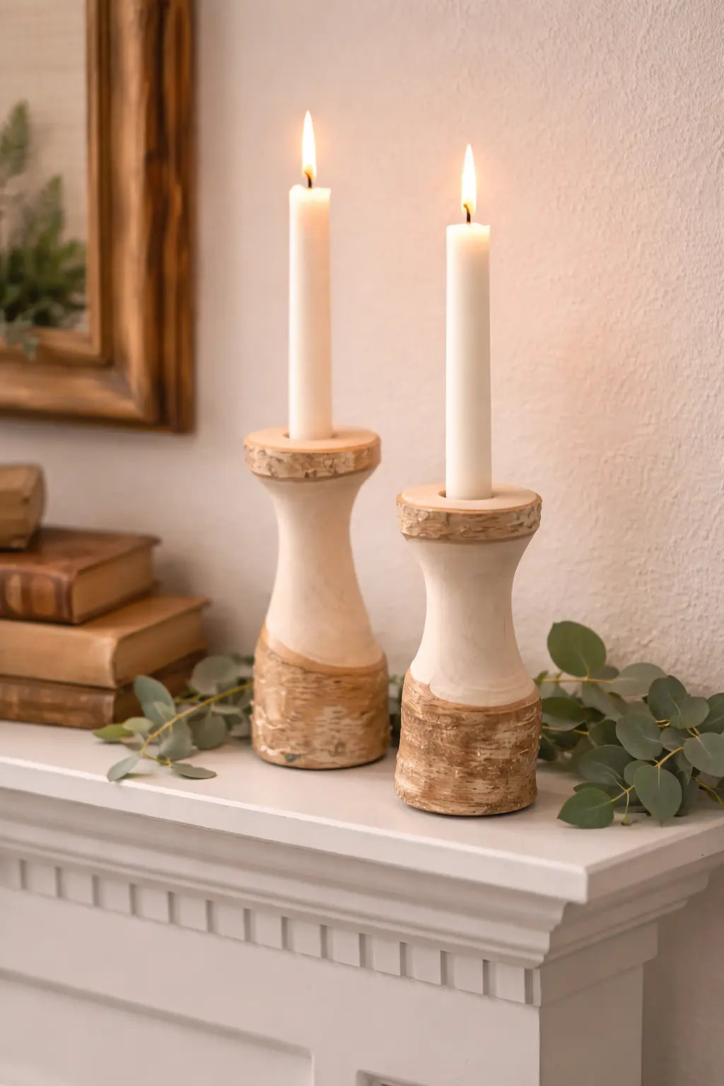 Luxury River Birch Candle Holders or Bud Vases – Handcrafted Wooden Set of Two, Rustic Wedding & Heirloom Decor Paw Paw’s Woodshop of Mississippi