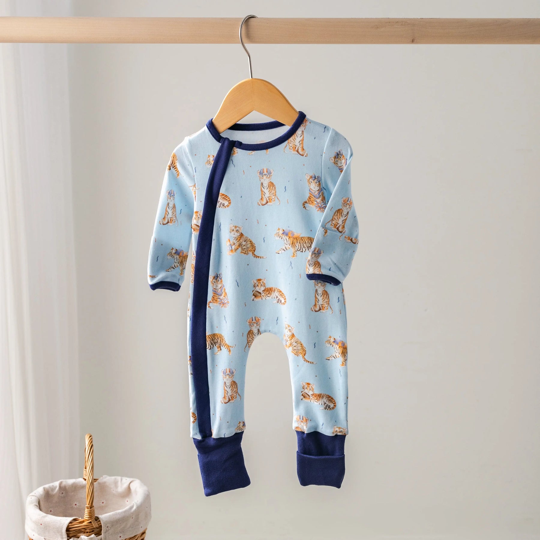 MVC: Alabama (AU Tigers) Organic Cotton Kids Pajamas (Blue) Nola Tawk