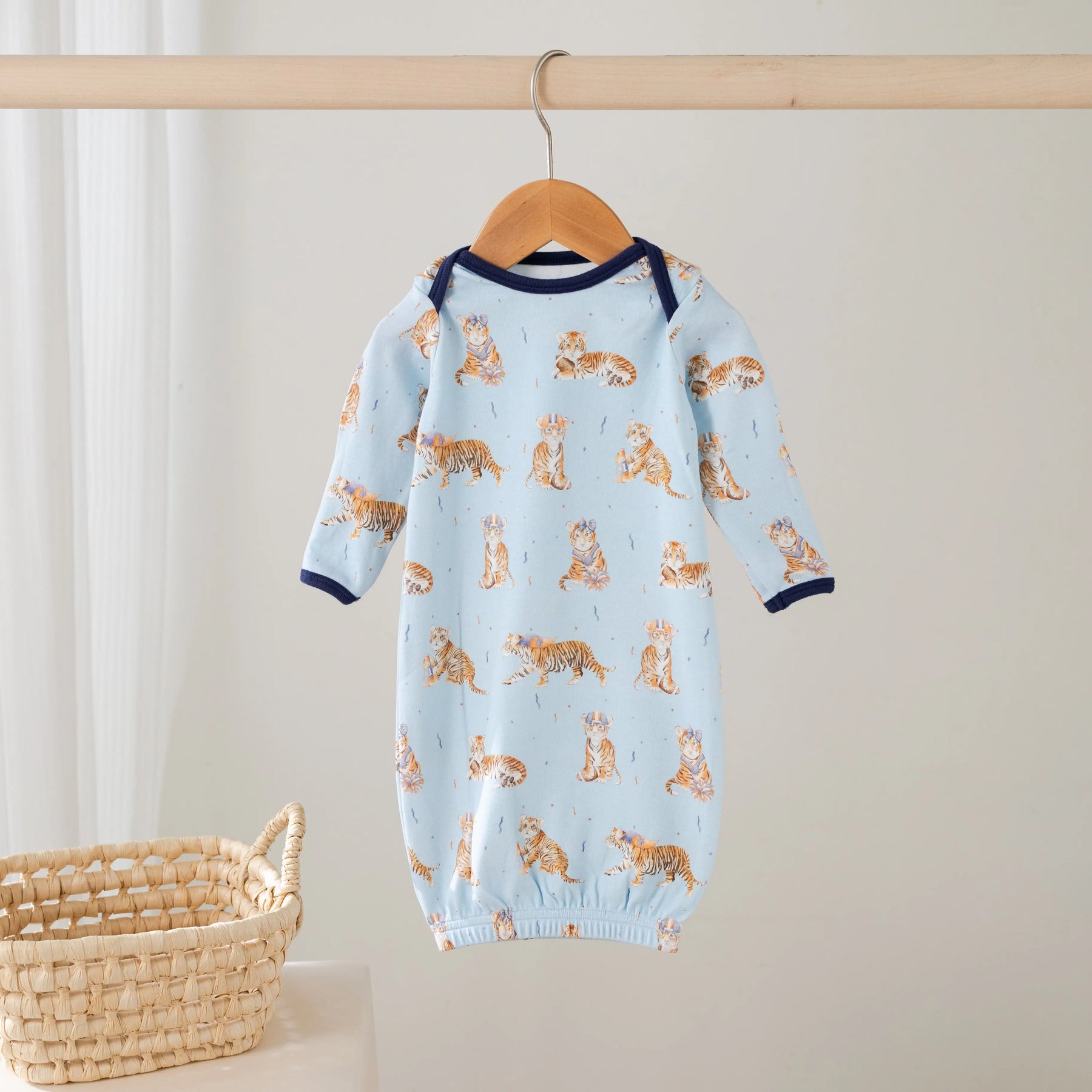 MVC: Alabama (AU Tigers) Organic Cotton Kids Pajamas (Blue) Nola Tawk