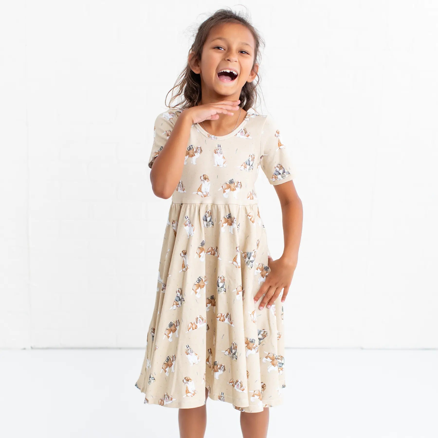 MVP: Louisiana Saints Organic Cotton Twirl Dress by Nola Tawk, Southern lifestyle apparel main product photo