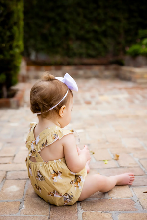 MVP: Louisiana Saints Organic Muslin Bubble Romper Nola Tawk