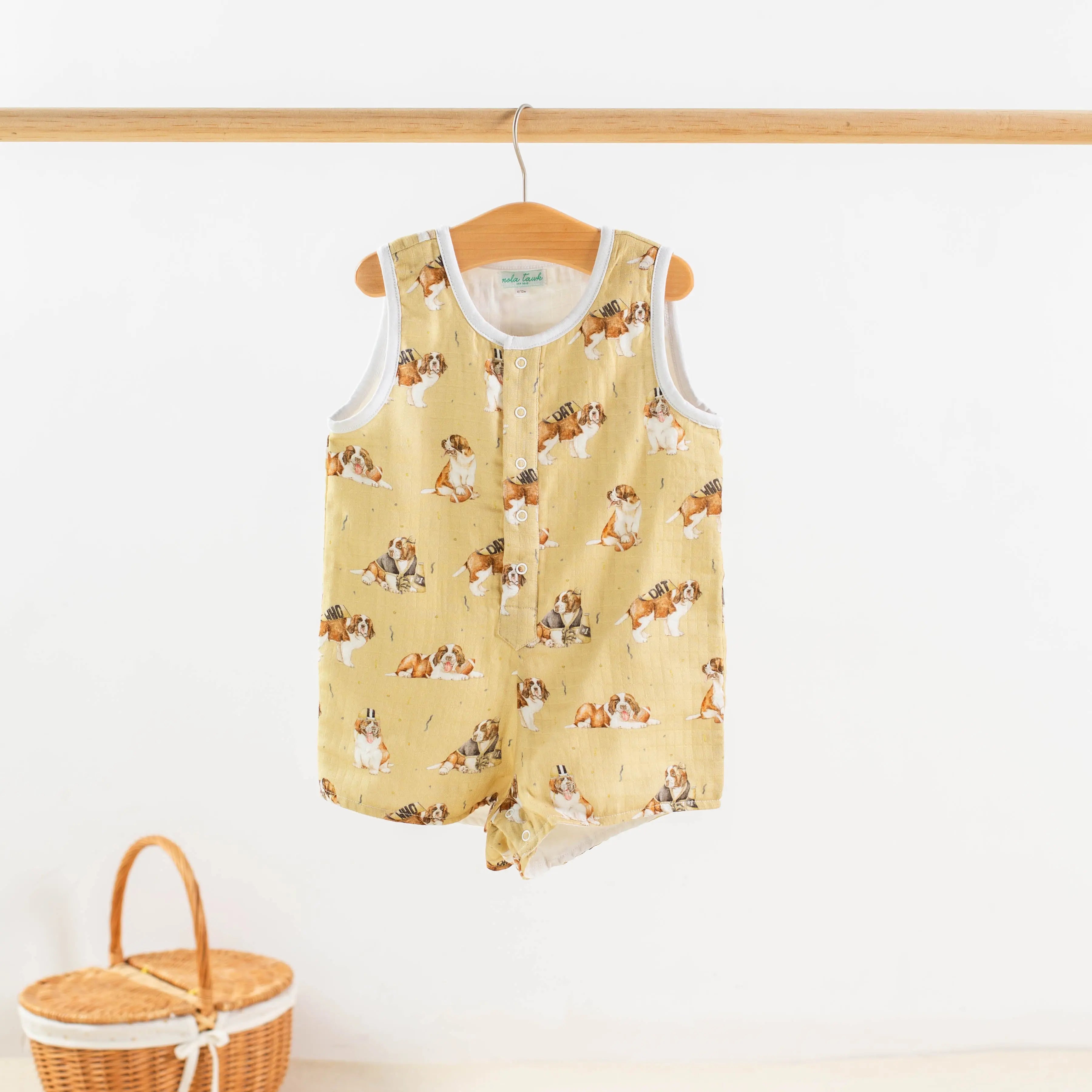MVP: Louisiana Saints Organic Muslin Shortalls Nola Tawk
