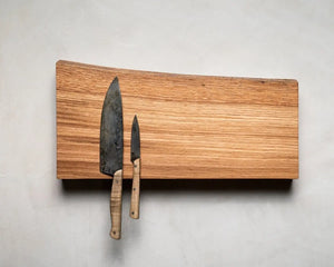 Magnetic Wooden Knife Holder by Alabama Sawyer, wooden knife holder detail photo 2