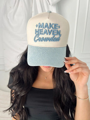Make Heaven Crowded - Denim Vintage Trucker Hat KenzKustomz