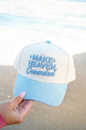 Make Heaven Crowded - Denim Vintage Trucker Hat KenzKustomz
