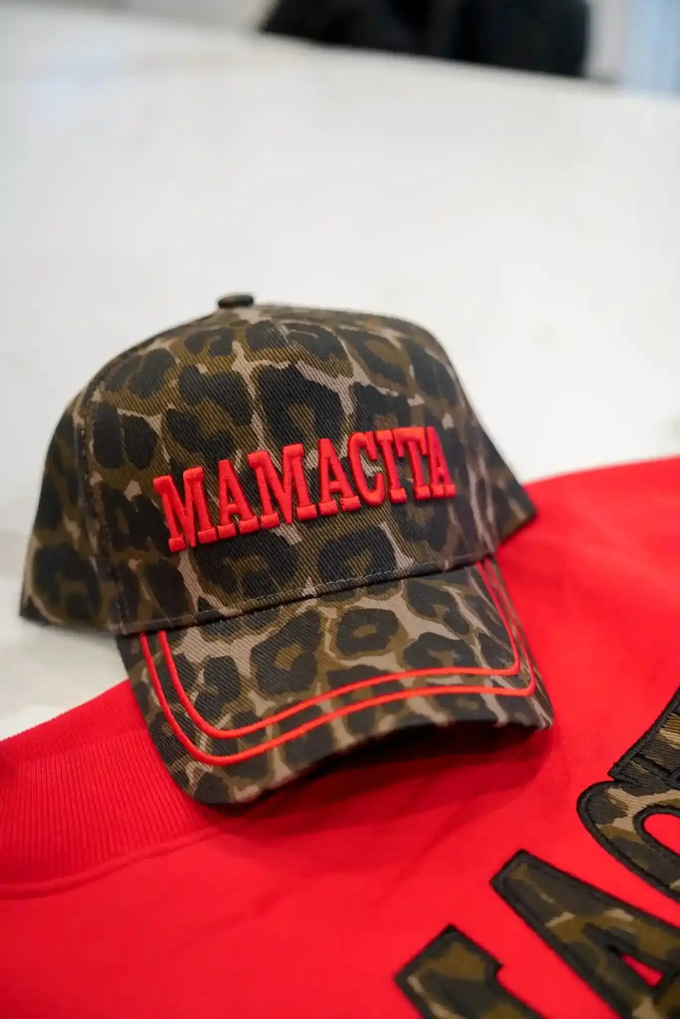 Mamacita - Leopard Vintage Hat by KenzKustomz, Southern lifestyle apparel main product photo