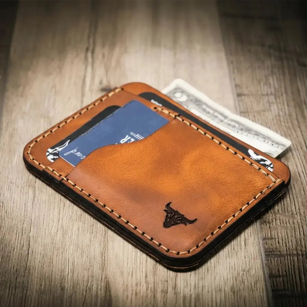 Slim front-pocket Mansfield Minimalist Wallet by Bull Sheath Leather