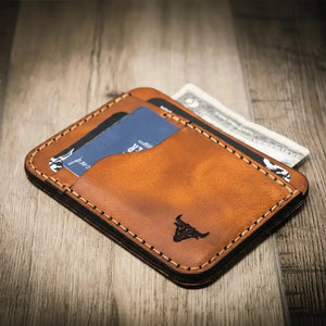 Slim front-pocket Mansfield Minimalist Wallet by Bull Sheath Leather