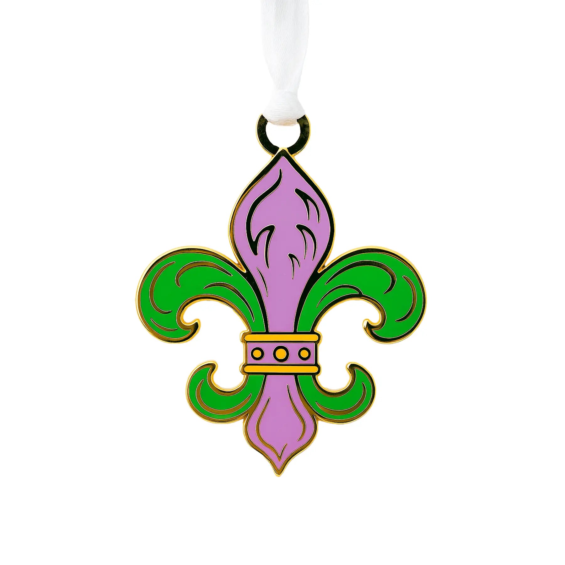 Mardi Gras Fleur de Lis Enamel Ornament Nola Tawk