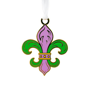 Mardi Gras Fleur de Lis Enamel Ornament by Nola Tawk, Southern home decor main product photo