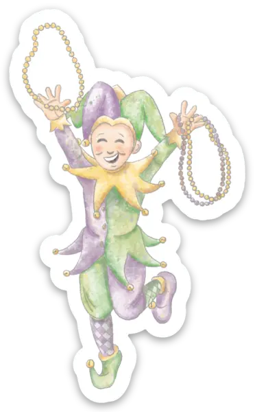 Mardi Gras Mambo Die Cut Stickers Nola Tawk