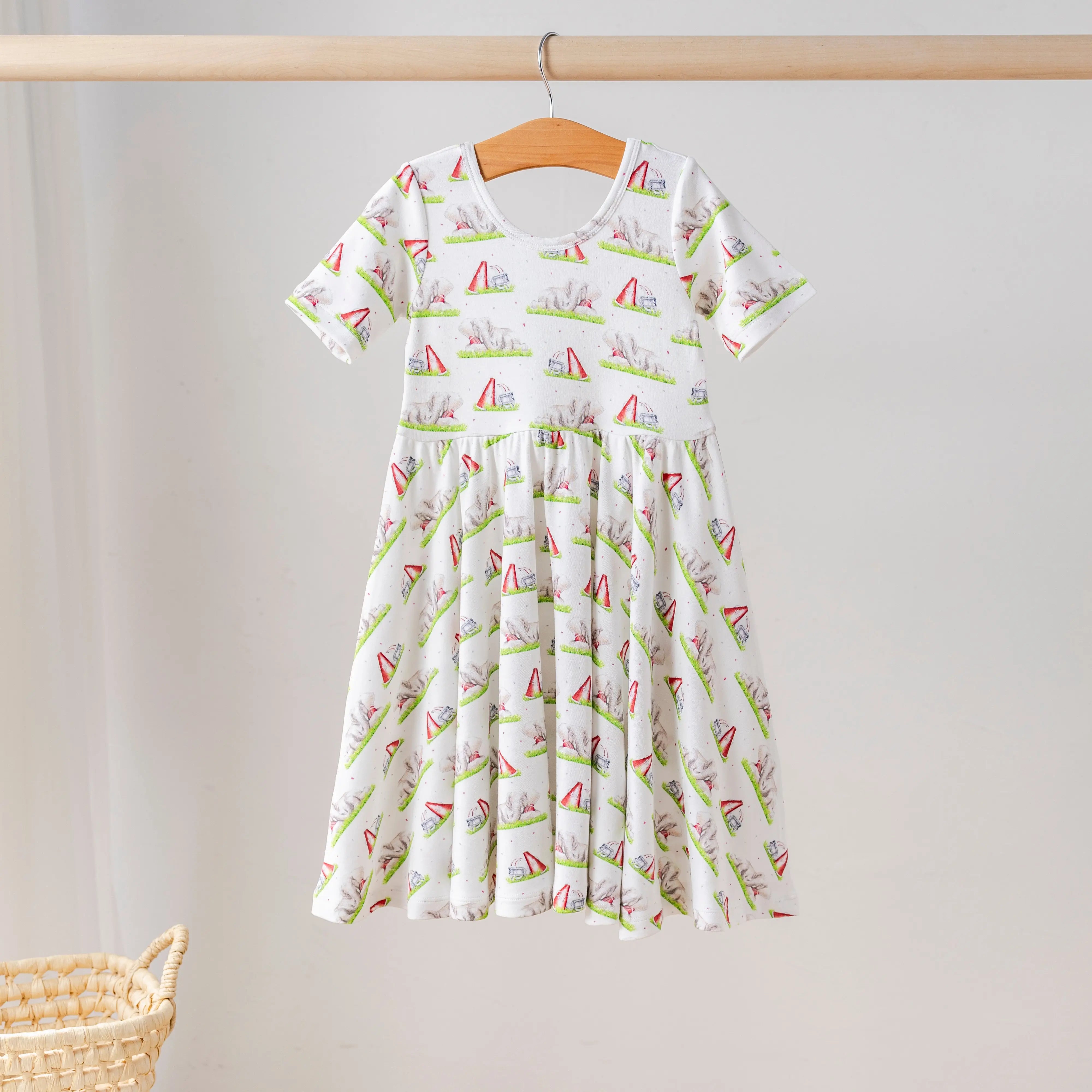 Mascot Mania in Alabama Organic Cotton Dress for Kids by Nola Tawk, Southern lifestyle apparel main product photo