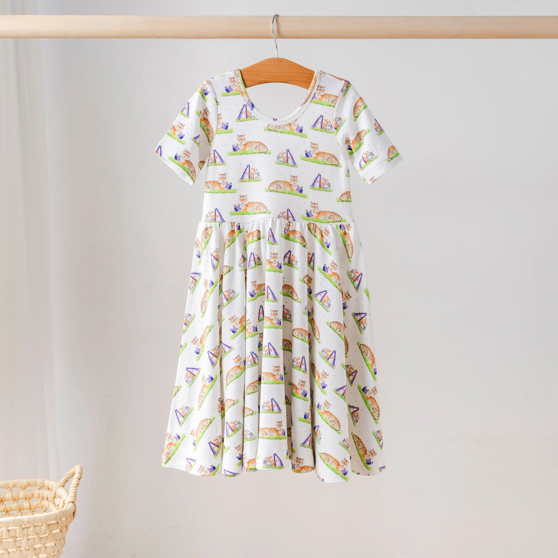 Mascot Mania in Auburn Organic Cotton Dress for Kids Nola Tawk