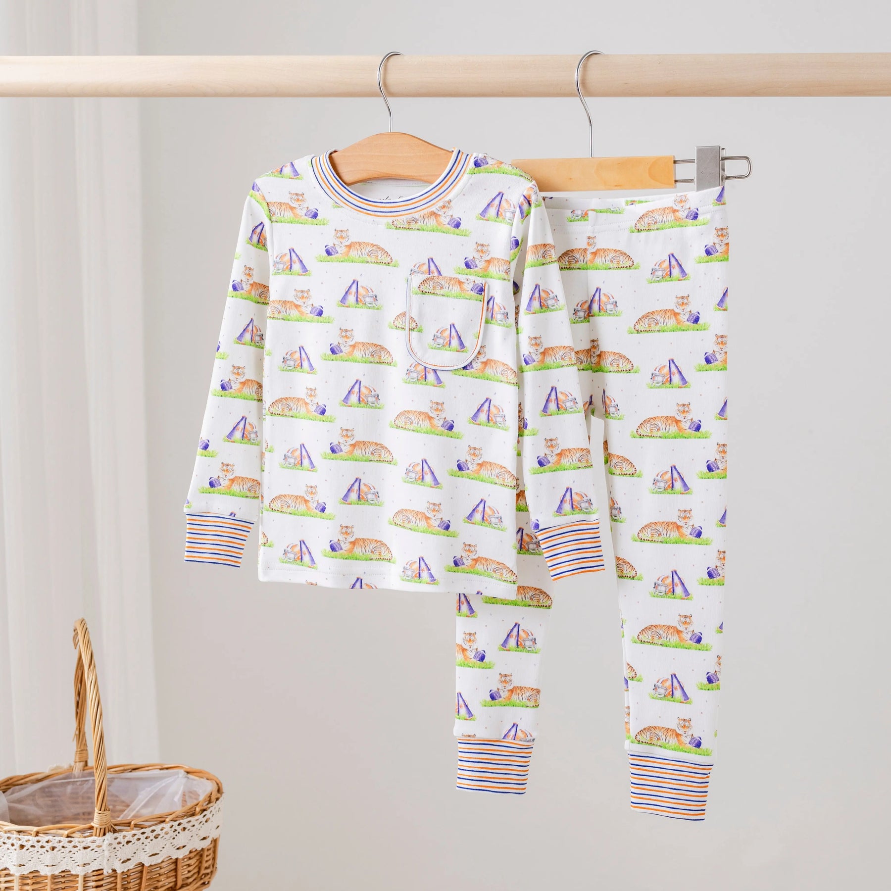 Mascot Mania in Auburn Organic Cotton Kids Pajamas Nola Tawk