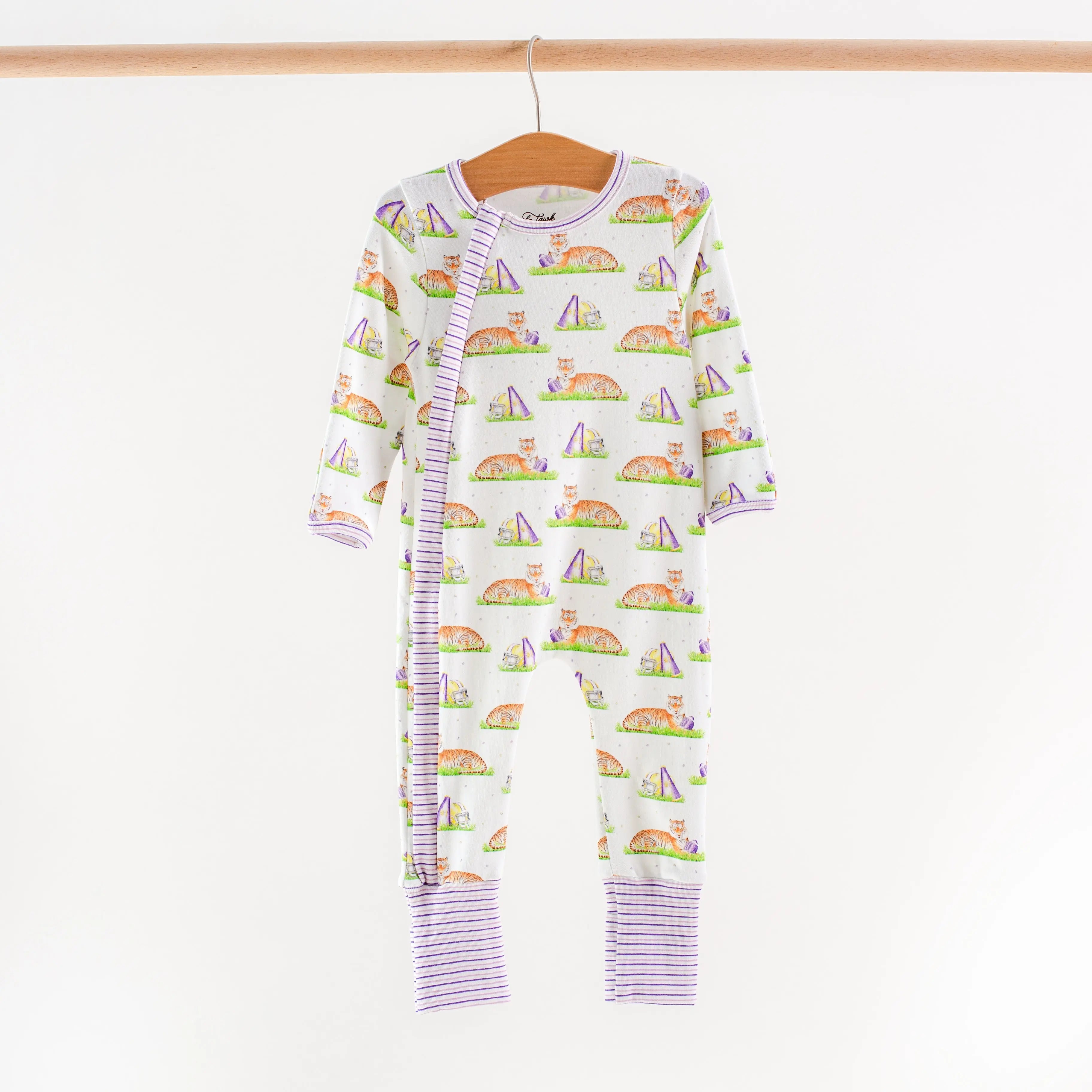Mascot Mania in Louisiana Organic Cotton Kids Pajamas by Nola Tawk, Southern food gift detail photo 2