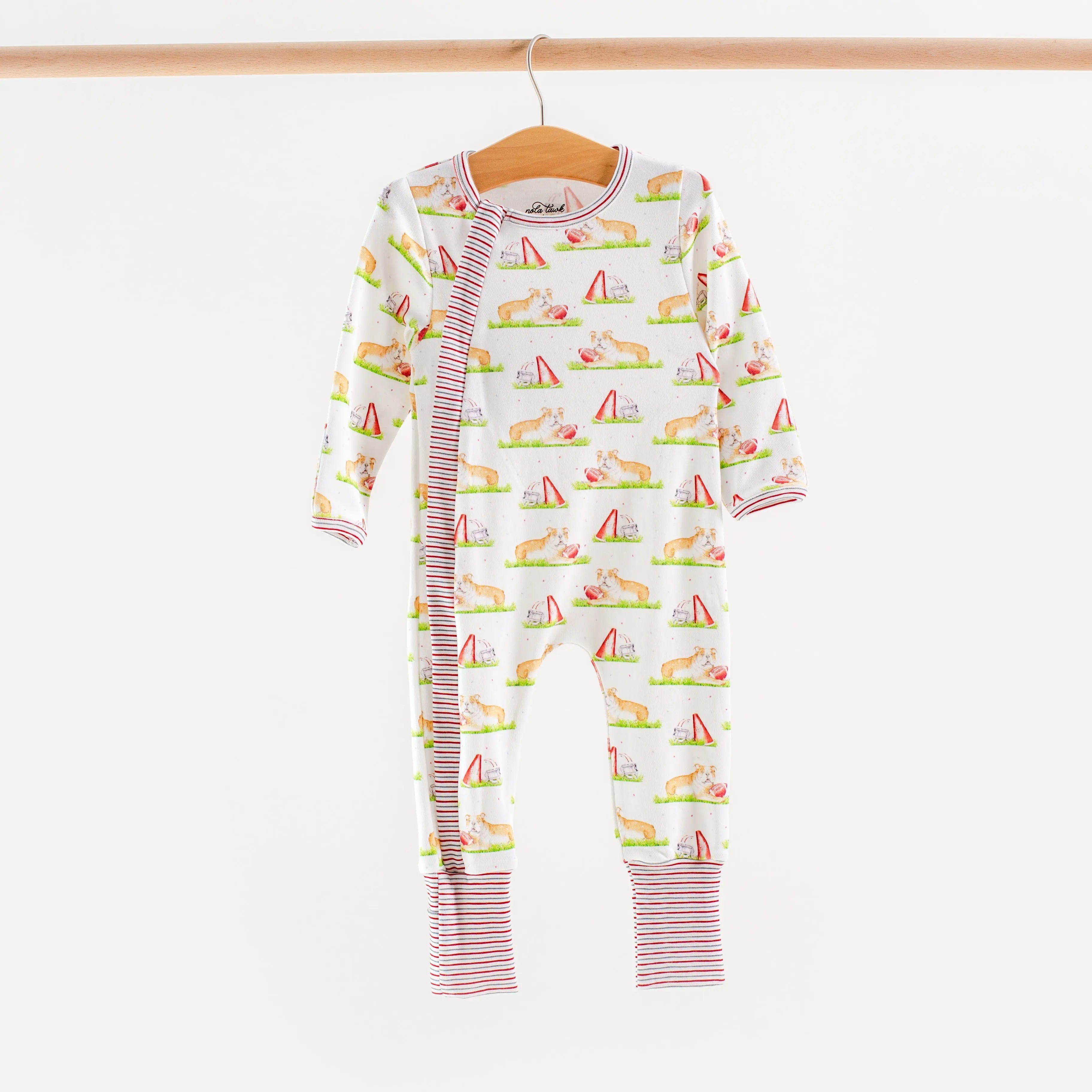 Mascot Mania in Mississippi Organic Cotton Kids Pajamas by Nola Tawk, Southern food gift detail photo 2