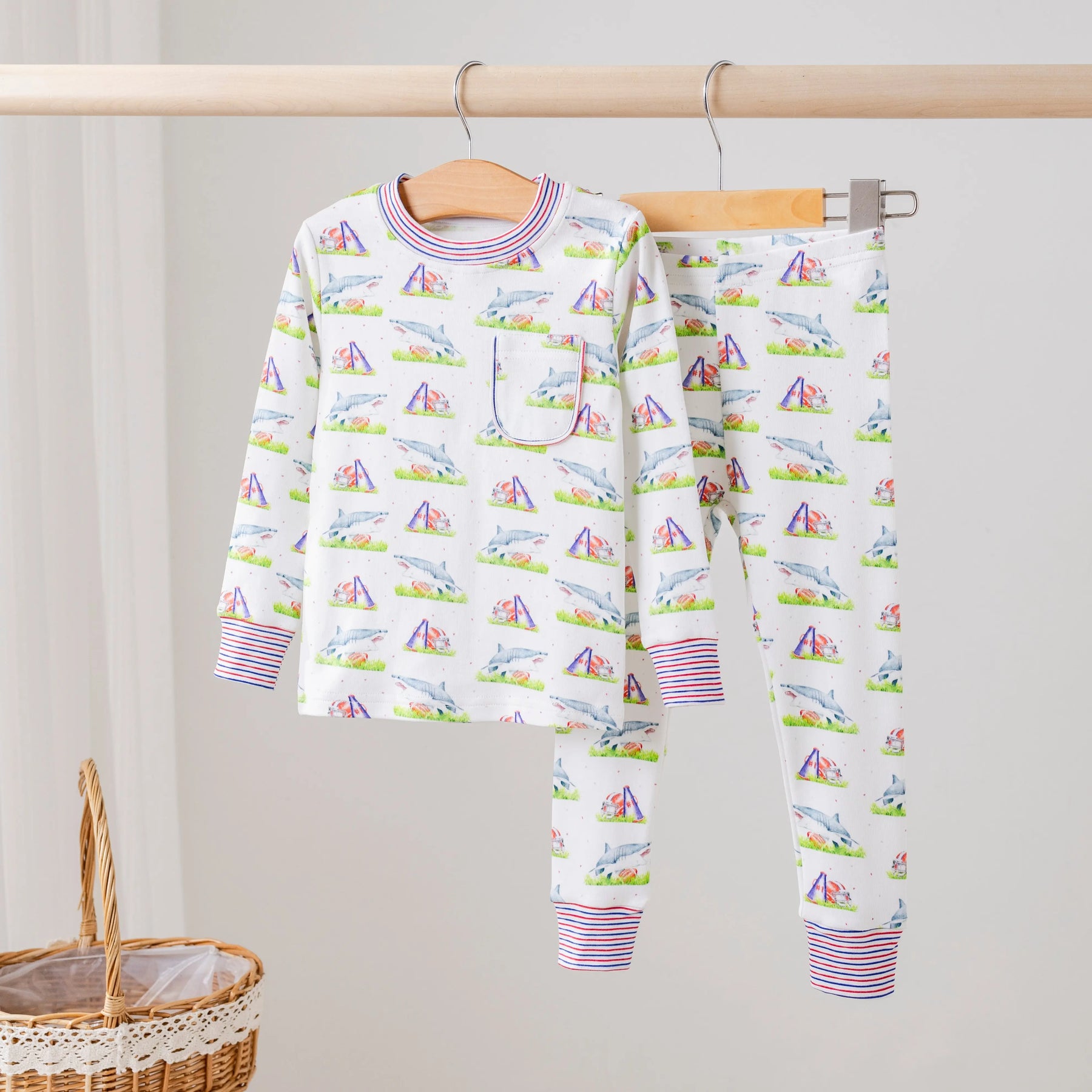 Mascot Mania in Ole Miss Organic Cotton Kids Pajamas Nola Tawk