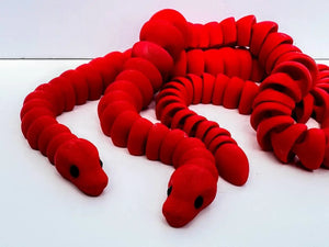 Matte Snake 3D Printed Fidget Toy | Large Reptile Sensory Toy by Mushroom Lady Co, paper gift detail photo 2