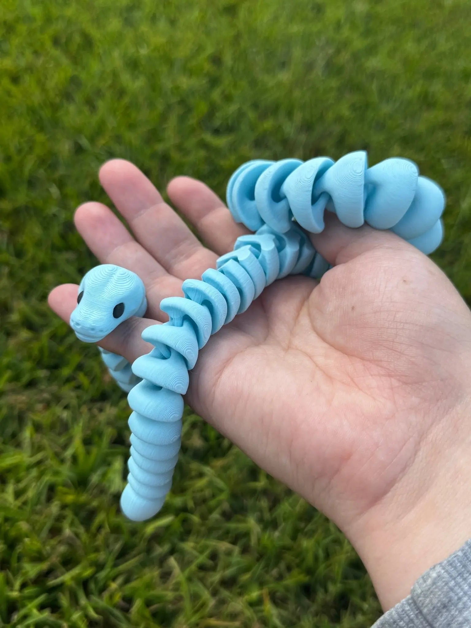 Matte Snake 3D Printed Fidget Toy | Large Reptile Sensory Toy by Mushroom Lady Co, paper gift detail photo 13