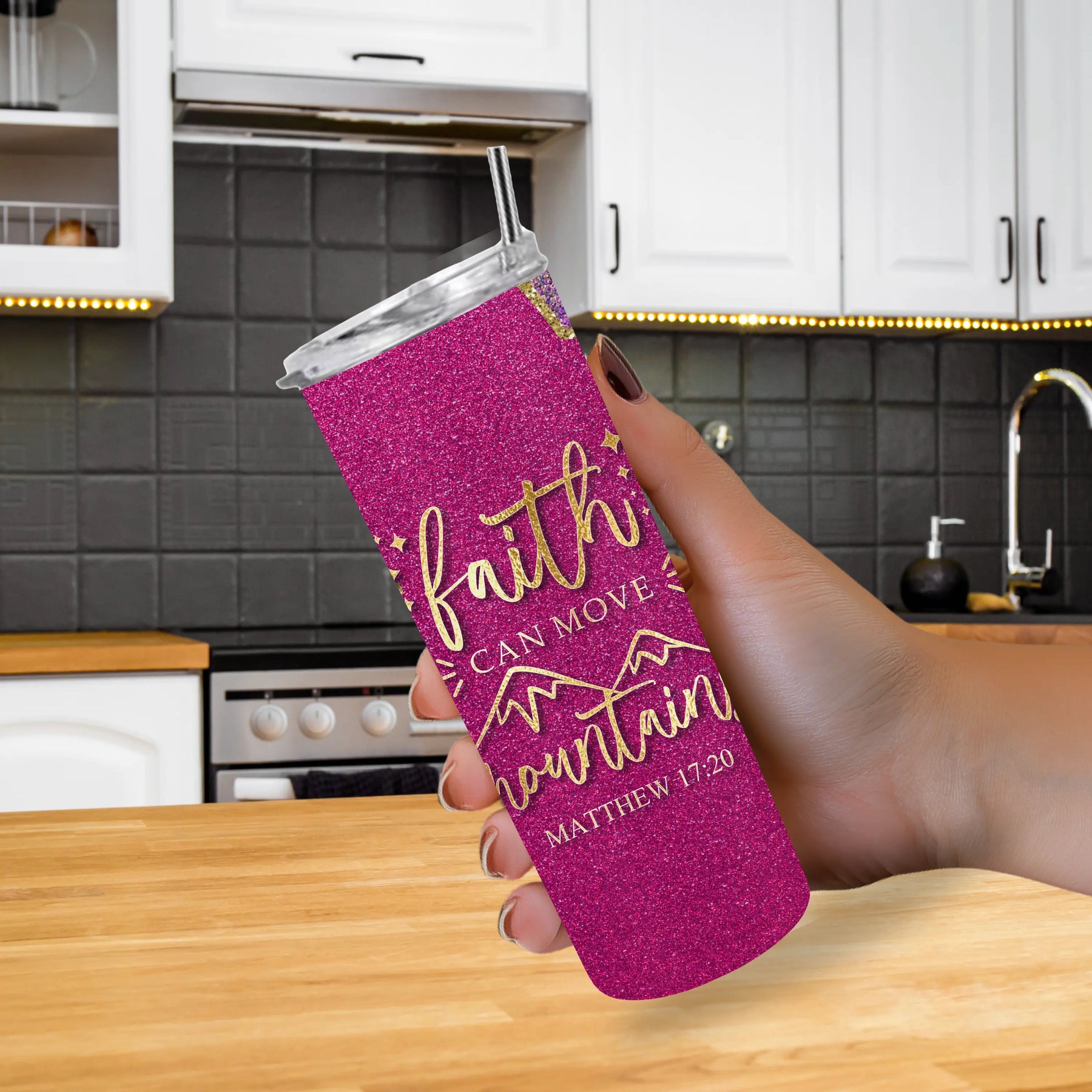 Matthew 17:20 Bible Verse 20oz Stainless Steel Tumbler Lisa Calderon