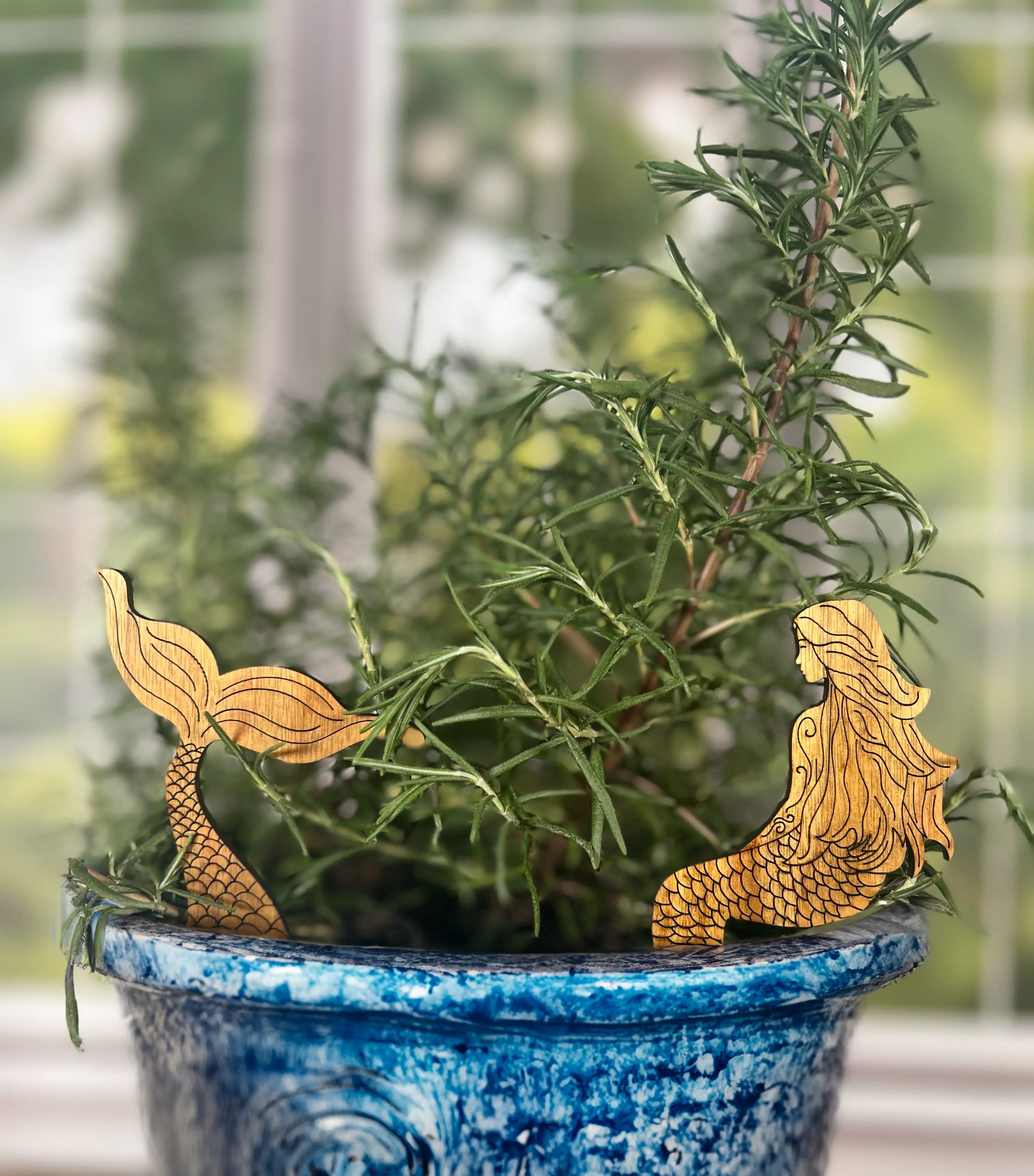 Mermaid Plant Buddy - Plant Pick (2pcs) Artspeak Studio